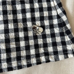 【1枚300円2枚500円】大きな襟のギンガムチェックトップス 110cmの画像