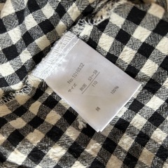 【1枚300円2枚500円】大きな襟のギンガムチェックトップス 110cmの画像