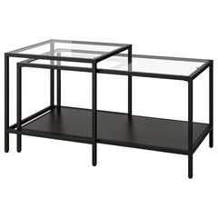 イケア　ガラステーブル　2点セット　IKEA  ヴィットショー