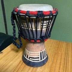民族楽器 アフリカ製 ミニジャンベ 18㎝

