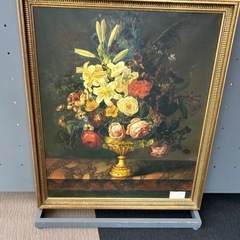 ゆりの絵　大型絵画　ホテル絵画　