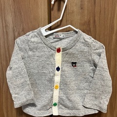 ミキハウス　コンビミニ　長袖シャツ　カーディガン　3点セットの画像