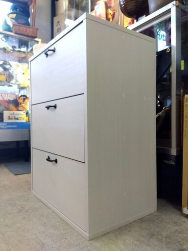 3段 チェスト フレンチカントリー調 幅56&times;奥36&times;高74㎝ 木製 組み立て家具 ホワイト/白 収納 家具 タンス 箪笥 札幌市 中央区 南12条