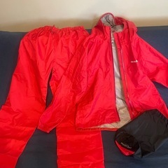 美品☆mont-bell　150cm レインウェア上下セット