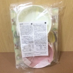 新品未開封　日本製　プラスチック　お皿　スプーン　ランチバッグ　離乳食　赤ちゃん　ベビーの画像