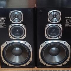 ONKYO D-77X 重量級スピーカー 左右セット エッジ張替...