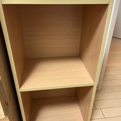 2段カラーボックス