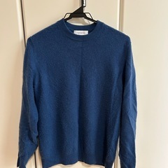 【グリーンレーベル】カシミヤ100% セーター 青系　