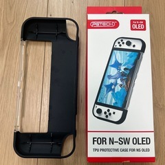 Switch OLED用 TPU保護カバー グリップ付き ブラック の画像