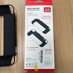 Switch OLED用 TPU保護カバー グリップ付き ブラック の画像