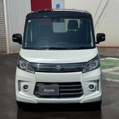 全国提携ローン！！全国納車始めました！！スペーシアカスタム！XSリミテッド！特別価格コミコミ45万円！　両側ＰＷスライドドア　シートヒーター　ナビ　ＴＶ　助手席エアバック　盗難防止システム　横滑り防止！の画像