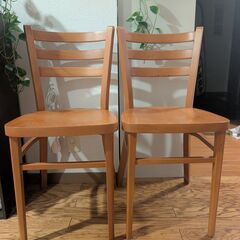 軽量木製チェア2脚セット