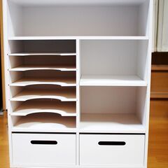 白 ランドセルラック 定価2万7880円 幅60cm キャスター...