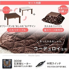 こたつ 机 2点セットの画像