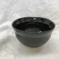 本願寺滴翠 黒釉 抹茶茶碗　＊箱なし