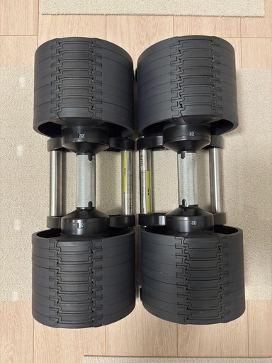 【引取限定】【お得なセット！】FLEXBELL 可変式ダンベル 32kgx2 LEADING EDGE トレーニングベンチ