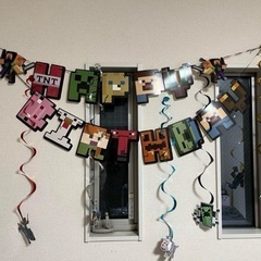 マイクラ　誕生日飾り付け　パーティの画像