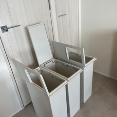 3個セット 無印良品 ポリプロピレン ダストボックス 大 (30L) ゴミ箱の画像