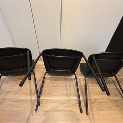 IKEA ダイニングチェア　黒　3台の画像