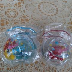 未使用☆金魚鉢のキーホルダー２つの画像
