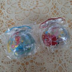 未使用☆金魚鉢のキーホルダー２つ