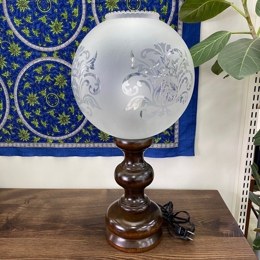 0058 テーブルランプ ダマスク柄