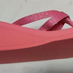 ★複数割★新品★ラメ使いサンダル(ピンク、S)の画像
