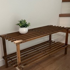 カフェ風インテリア棚　木製