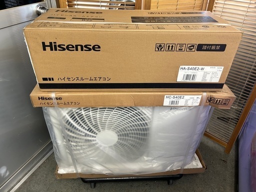 ハイセンス ルームエアコン HA-S40E2-W 　2022年モデル　おもに14畳用　新品保管品