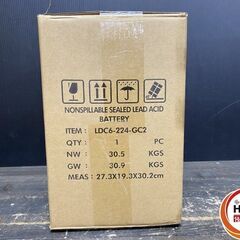 【引き取り限定】【未使用品】GB/GIFU  LDC6-224-GC2 バッテリー(2) ENERGY STORAGE 電圧:6V ※保管品のため外箱にイタミ有の画像