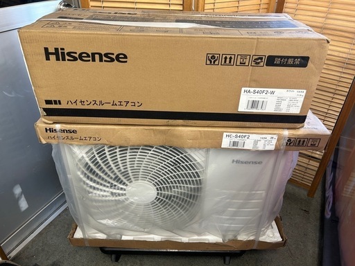 ハイセンス ルームエアコン　HA-S40F2-W 2023年モデル　おもに14畳用　新品保管品