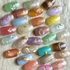 ３日9時30分モデル価格1500円でワンカラーハンドネイル💅
