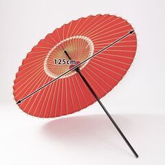差し掛け和傘 直径125cm / 赤の画像