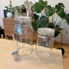 取手付き密閉ビン(1Lと2L)＋レードル