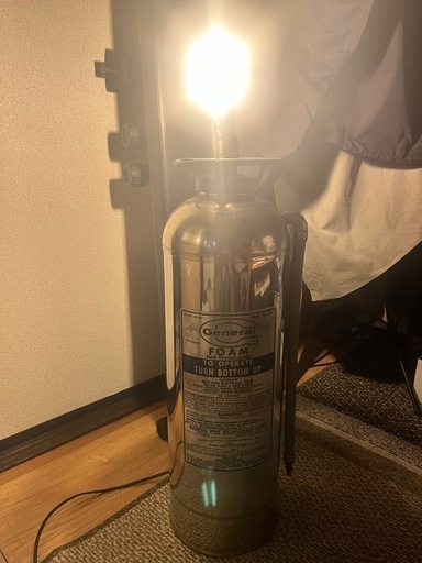 ビンテージ　アンティーク　消火器照明　アメリカ　　推定1960年代品 ビンテージ アンティーク 消火器照明 アメリカ 推定1960年代品