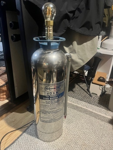 ビンテージ　アンティーク　消火器照明　アメリカ　　推定1960年代品 ビンテージ アンティーク 消火器照明 アメリカ 推定1960年代品