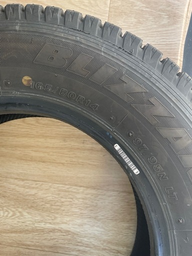 ブリヂストン　スタッドレス　165/80R14