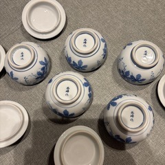 ［割引］有田焼　西峰作　湯呑み茶碗蓋付き五セットの画像