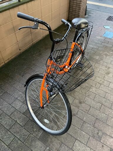 オレンジ シティサイクル チャイルドシート付き オレンジ シティサイクル チャイルドシート付き オレンジ シティ