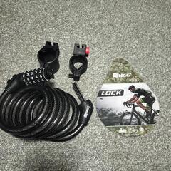 自転車 鍵 バイク ロック ダイヤルロック ワイヤーロック 自転車ロック 長150cm 横断面直径12mm 5桁ダイヤル 鍵式 防盗 (ブラック)の画像
