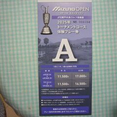 ミズノオープン平日券の画像