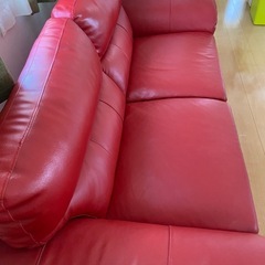 ソファー　商談中　　革製の画像