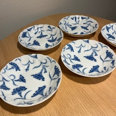 花柄　お皿5枚セットの画像