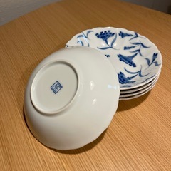 花柄　お皿5枚セットの画像