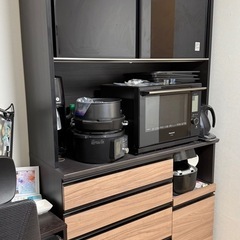【美品】高級食器棚(元値32万円) 【キッチンボード】 パモウナ...