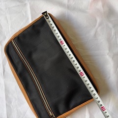 【レトロ】クレージュ クラッチバッグ ブラック×キャメル 美品系の画像