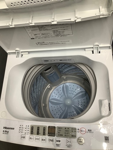 全自動洗濯機 Hisense HW-55E2W 5.5kg 2023年製 のご紹介‼︎