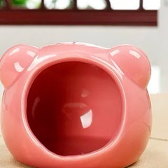 大きな扉のショコラハウス+ ハムスター ハウス 隠れ家 寝床 陶器 ピンクの画像