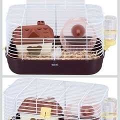 大きな扉のショコラハウス+ ハムスター ハウス 隠れ家 寝床 陶器 ピンクの画像