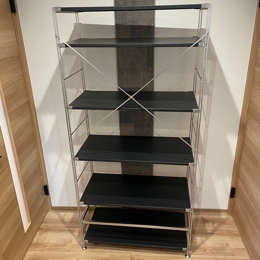 無印スチールユニットシェルフ　スチール棚　ダークグレー 無印スチールユニットシェルフ スチール棚 ダークグレー